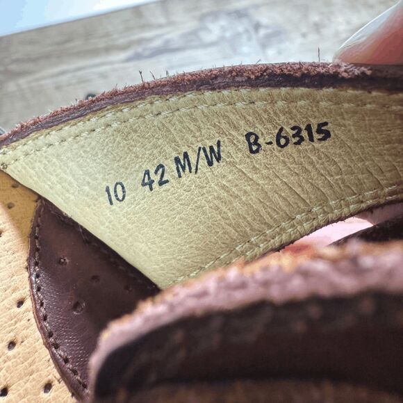 Born Women's Handcrafted Leather Buckled Strappy Slide Sandals Brown Size 10 - Picture 6 of 9